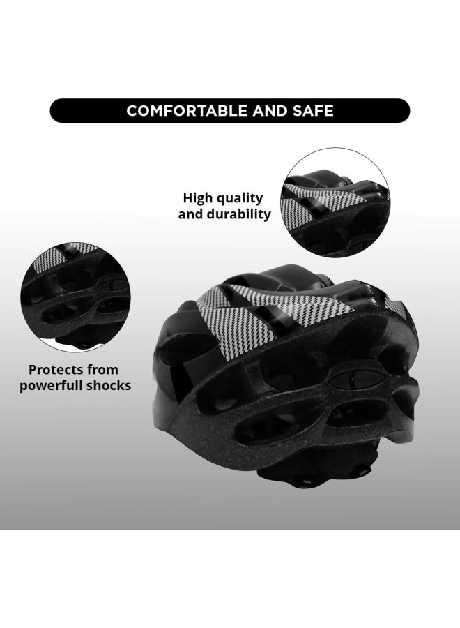 ENDLESS  خوذة دراجة وزلاجات عالية الجودة EL1049 مع حزام قابل للتعديل | مع وسادة داخلية للتبطين للراحة | للبالغين، النساء والرجال | الحجم: حجم مجاني | المادة: بولي كربونات، EPS - Image 3